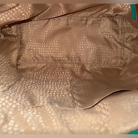 Kate Spade Sophie Camellia Street Teal Tote w Gold Hardware & Matching Cherries - Picture 14 of 17